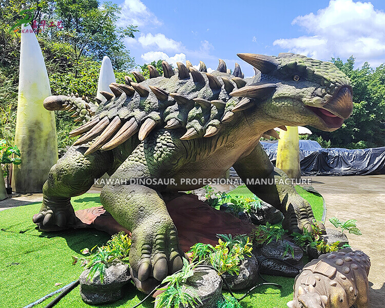 电动恐龙甲龙模型可追踪位置移动星空电竞工艺恐龙厂家批发